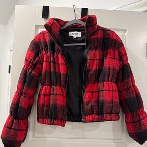 Plaid Puffer Jacket